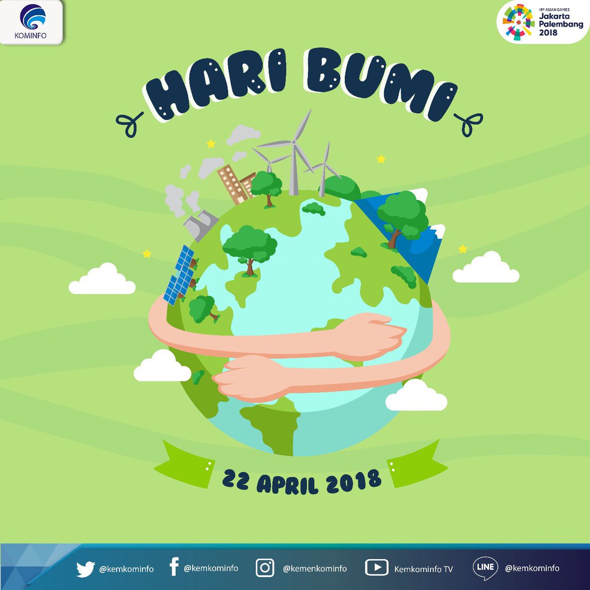Selamat Hari Bumi! Jangan lupa jaga bumi kita bersama ya, SobatKom😊