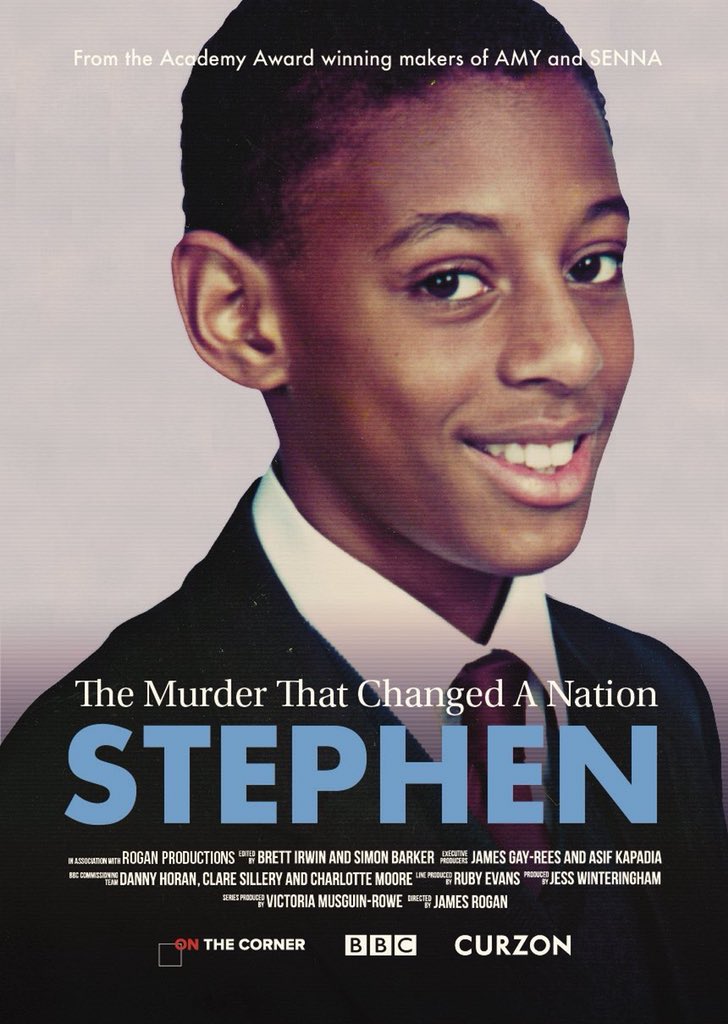 jamesjonesfilm's tweet photo. I watched all three films of Stephen: The Murder That Changed a Nation last night. Shocking, devastating and beautifully told. It really does feel like a defining story of our times. https://t.co/LHhFpbDJRr