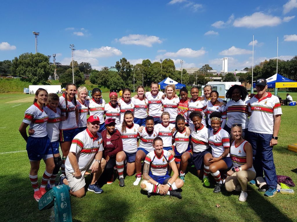 gsport4girls's tweet photo. CONGRATULATIONS 🎉 to the #USSA2018 Champions Tuks7’s Women’s Rugby team on winning the women’s seven’s championships!!!🥇🙌 #TuksWomensRugby7s #GoGirls 📸 Delta Drone https://t.co/PKrcKS4d9h