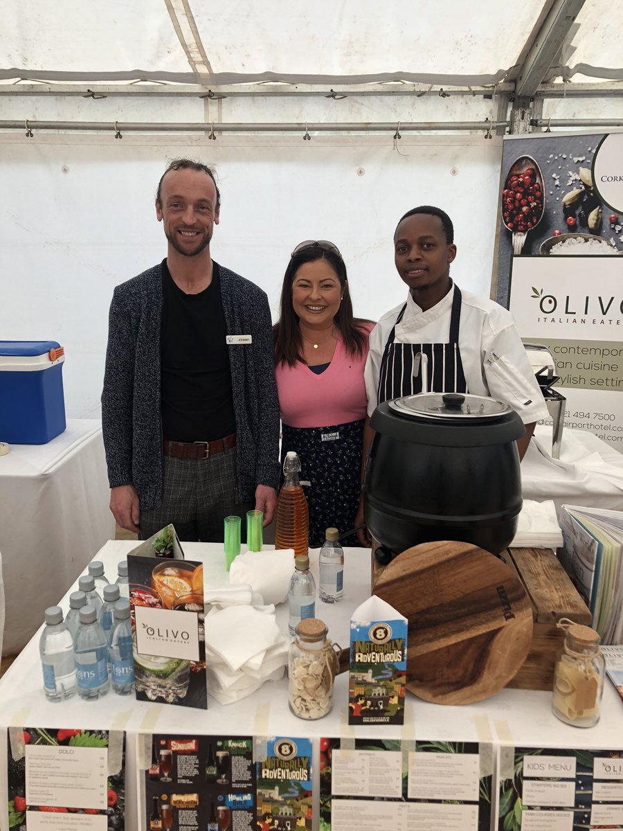 corkairhotel's tweet photo. We’re ready to go in #Kinsale at the #ChowderCookOff as part of @KinsaleGourmet @TrigonHotels #Olivo #AllIrelandChowderCookOff in @ActonsK https://t.co/4Nzxdb0uHR