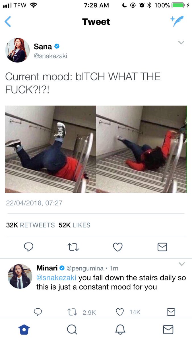 Chaeyoung and Sana text, then Sana tweets