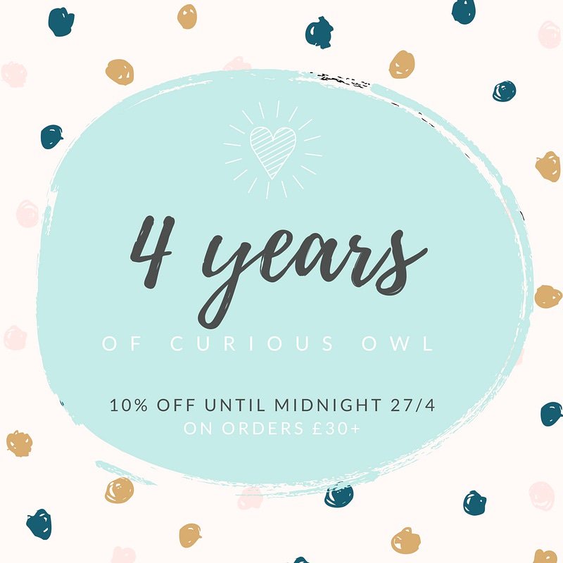 CuriousOwlShop's tweet photo. 4 years of fun + madness! So glad to still be making #jewellery and working from @Studio_73a 
Thank you @EtsyUK for making it possible!
#Handmade #craftbuzz #etsy #crafthour #makers https://t.co/3SVvf86tJn