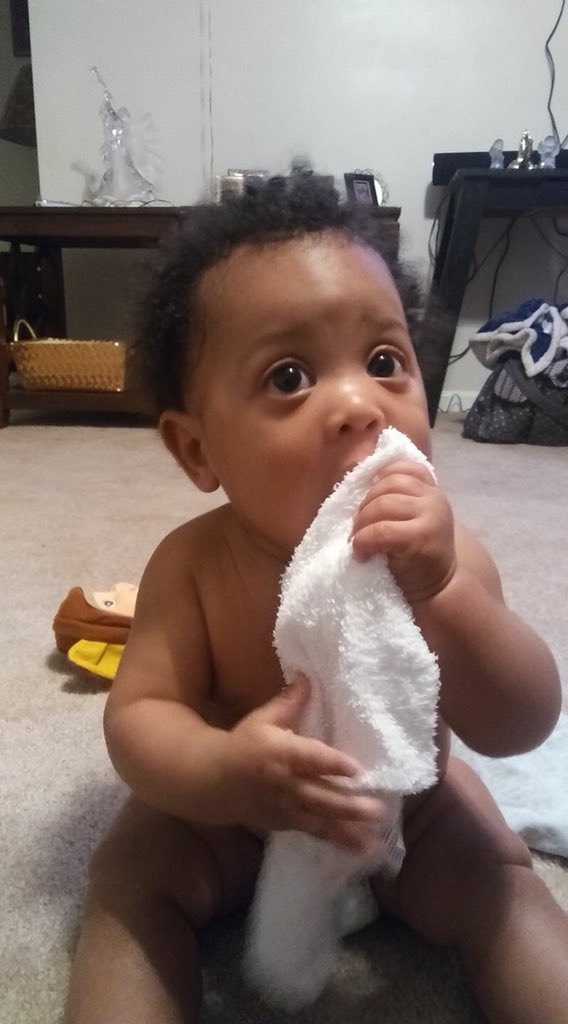 DaCharge3's tweet photo. My baby boy is 8 months today. Itโs crazy that he will be a year old in just 4 months. Where has the time gone ๐ฉ any 1st birthday theme ideas share wit me. #8Months #KingKam #K.I.L ๐ฆ https://t.co/Od2T7TSRS4