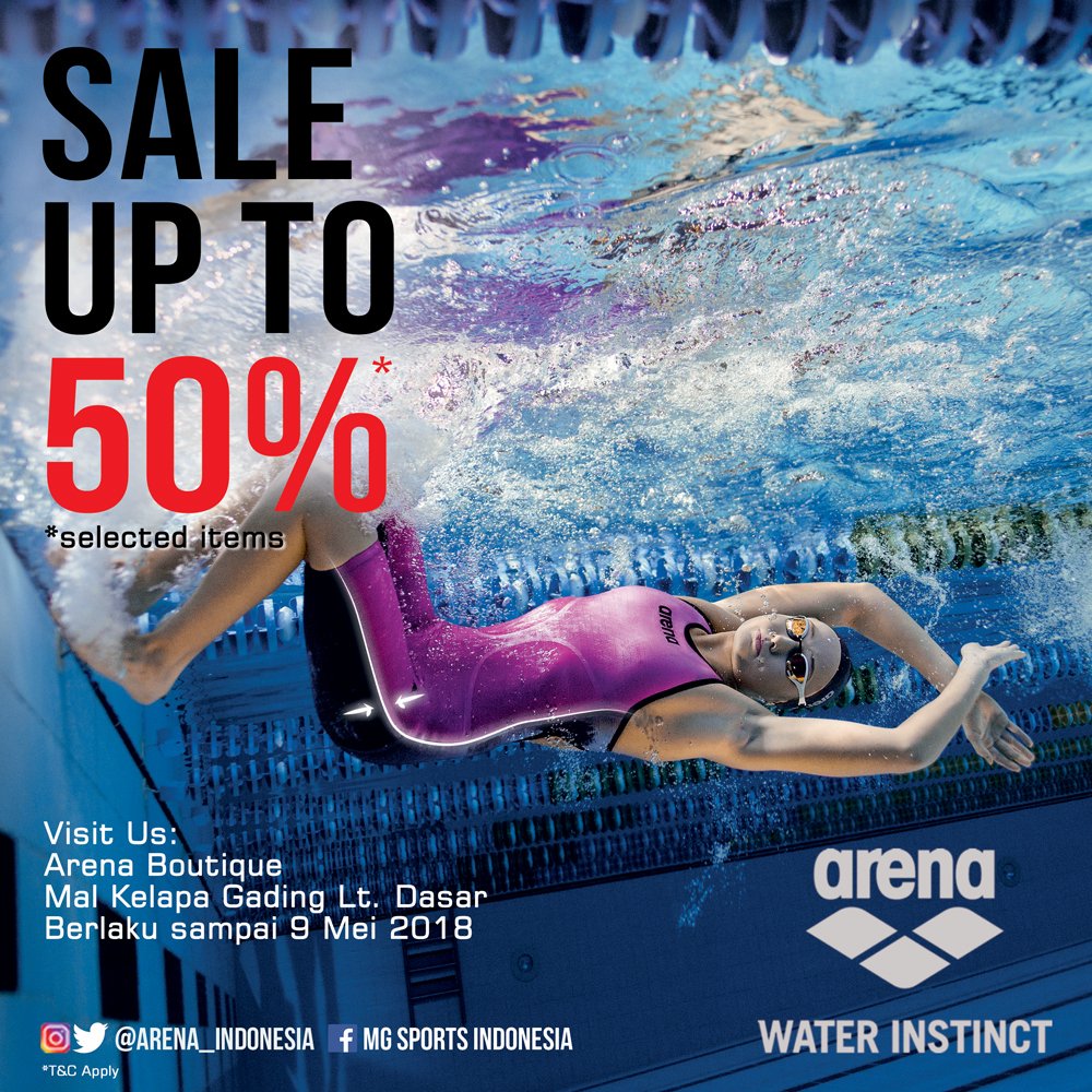 MKGLaPiazza's tweet photo. Sale Up to 50% for selected items at #ArenaIndonesia MKG 2 lantai dasar s.d 9 Mei 2018. S&amp;K berlaku https://t.co/QbODRF06rR
