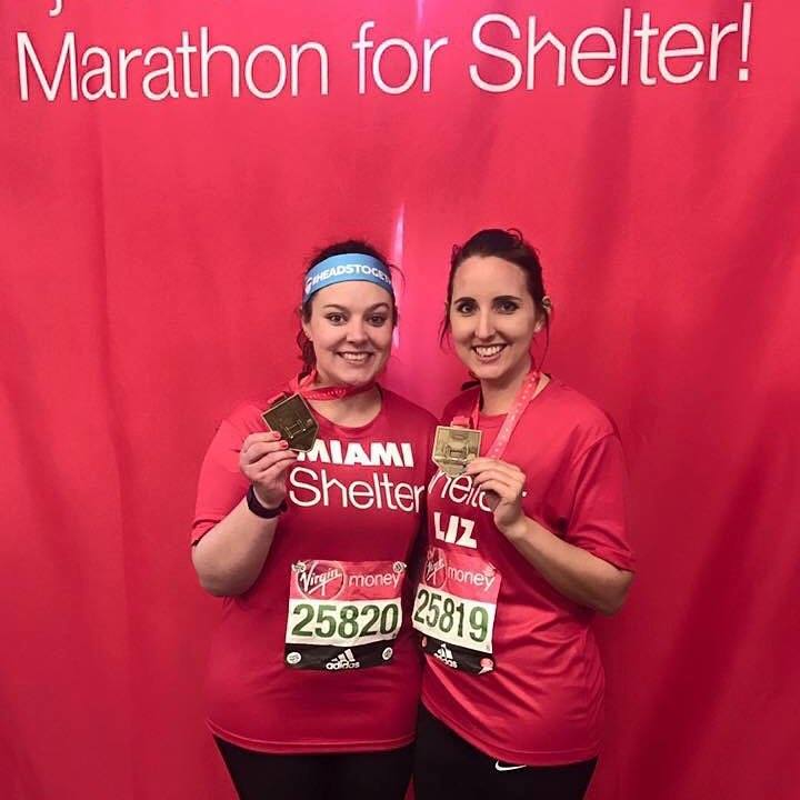 hellofairhive's tweet photo. Throwback to a year ago when Liz and Miami ran the #LondonMarathon and raised over £5000 for @Shelter !!! #Communities4Life https://t.co/Np5iAISnNq
