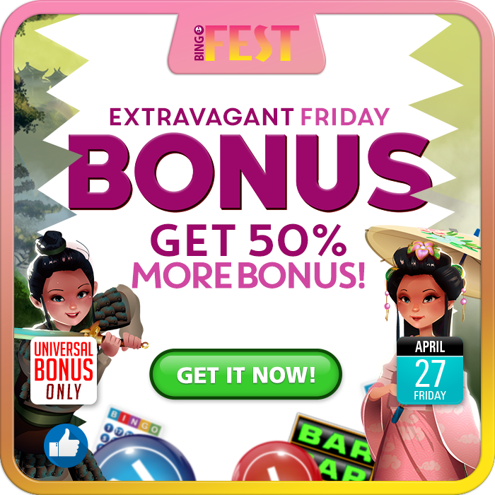 What an Extravagant Day!
Hurry Up - Learn more on how to get your 50% more BONUS!

#bingo #bingolover

tr.im/AprBF