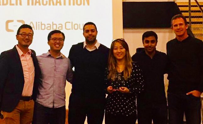 NAB's tweet photo. Congratulations to team GITGUD who took out the top prize at our #CrossBorderHackathon with @Alibaba_cloud at @StoneandChalk tonight! https://t.co/D091m4X4Jq
