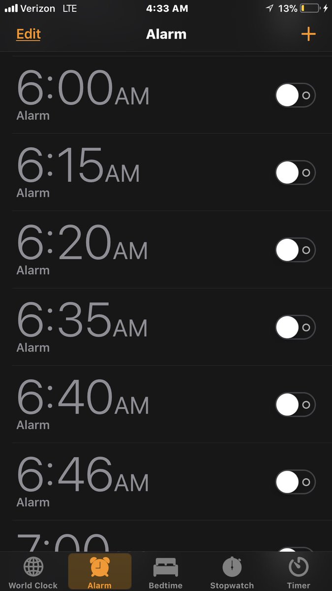 Weekend alarm