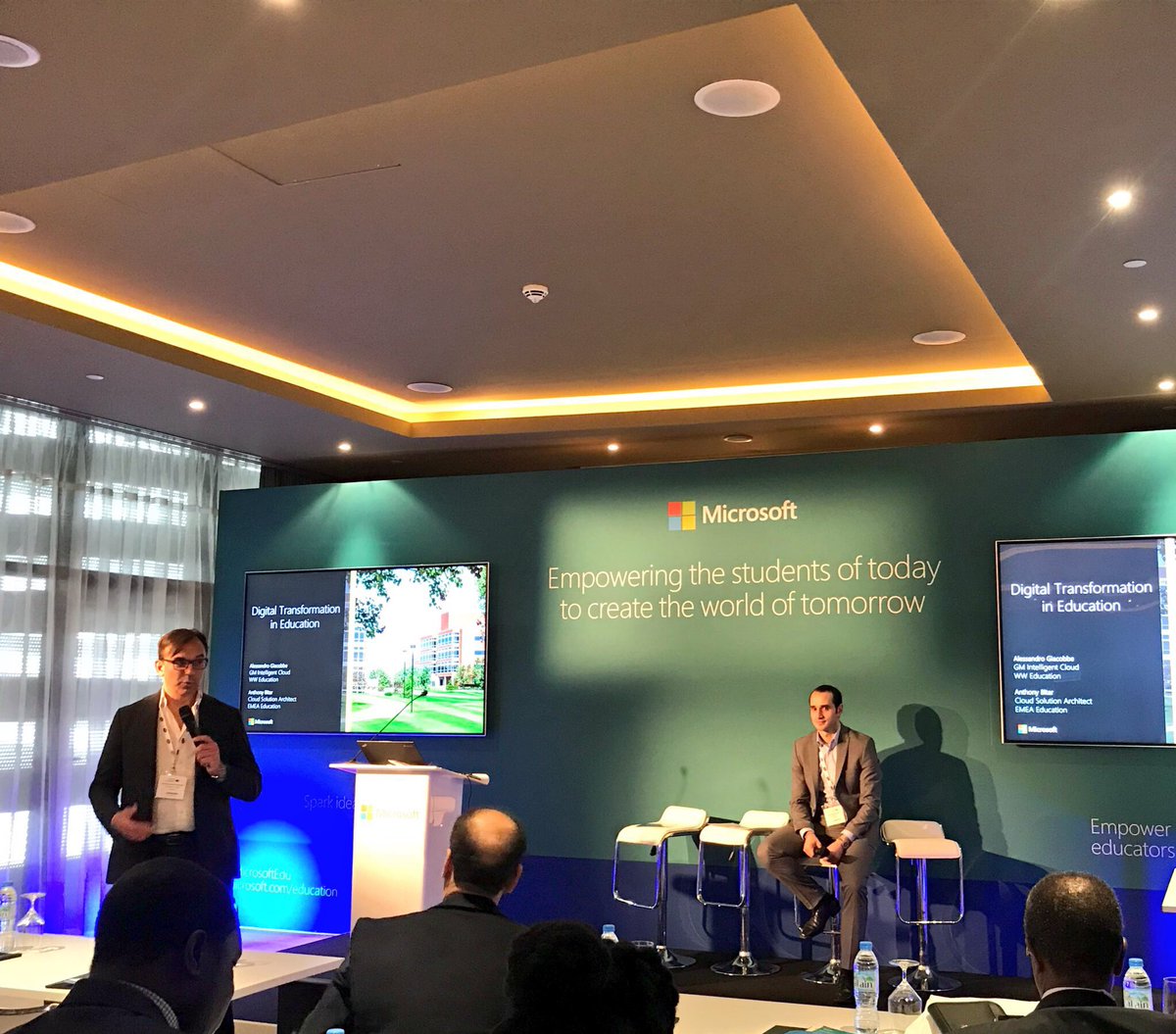 MSEduMENA's tweet photo. Alessandro Giacobbe, General Manager, Global Education and Learning Cloud is sharing with us Microsoft technology blueprint in education worldwide at the Microsoft Education Summit in Abu Dhabi

#MicrosoftEDU #BettMEA https://t.co/shjoAOIhuy