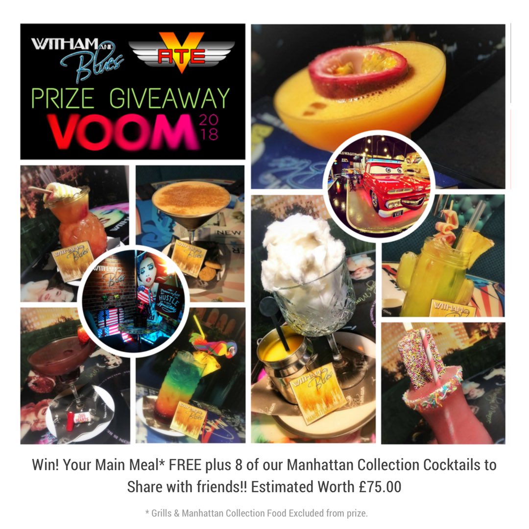 Head over to our Facebook page today to enter our awesome Competition! Win your meal FREE and 8 Manhattan Collection Cocktails to share with your friends!! facebook.com/withamandblues