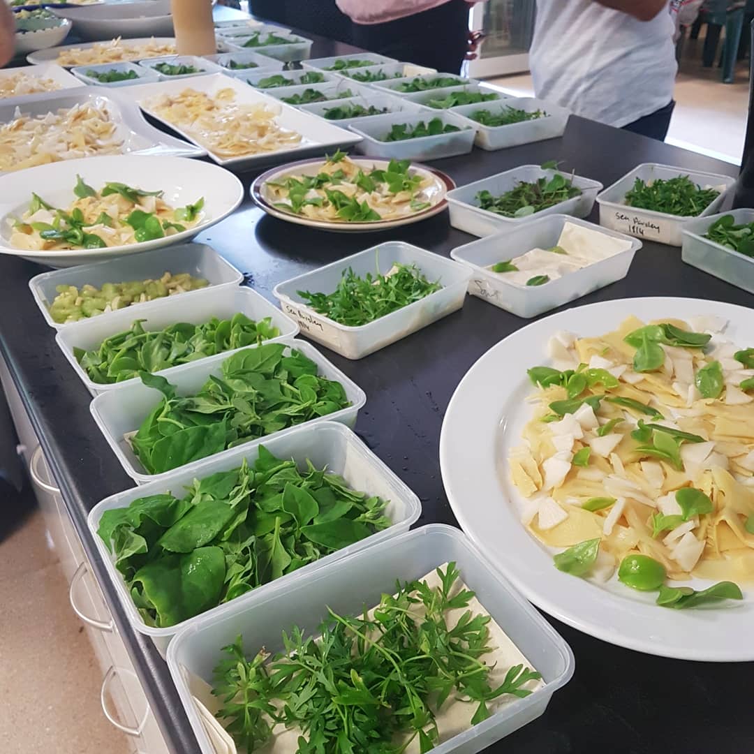 wildforageoz's tweet photo. Todays @NoosaSlowFood Eumundi School Picnic lunch for 80 covers with Chef @ZebMGilbert from @WasabiNoosa -local bycatch Squid with locally foraged herbs and leaves from our local landscape 

#sunshinecoast #foragingchefs #passion #truetosource #wasabinoosa #wildforageaustralia https://t.co/gqV8FkqUh1