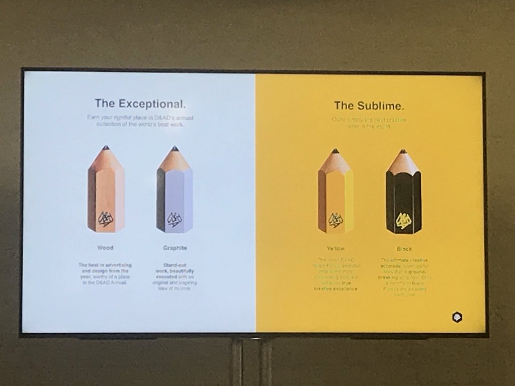 JodieStranger's tweet photo. Two days judging our industry’s finest in creativity  @dandad #DandD2018awards https://t.co/qK4bDJrIf6