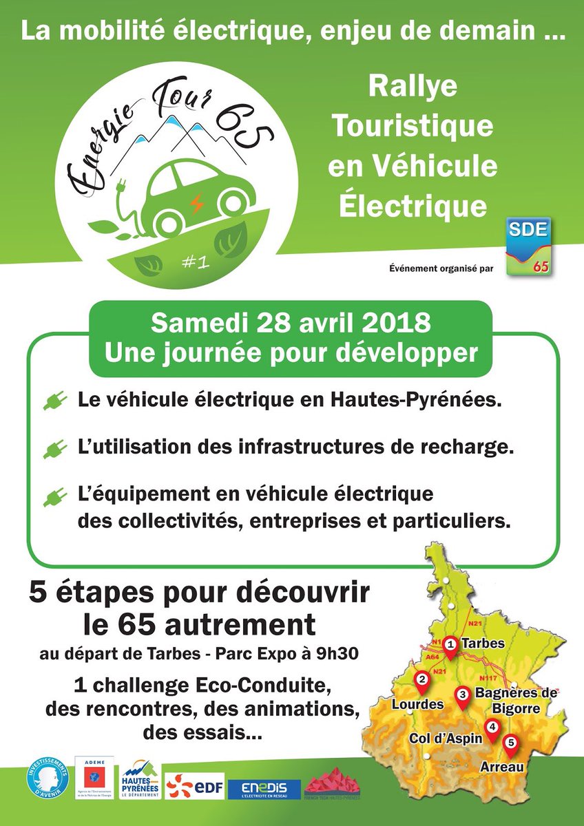 Blooweels's tweet photo. Avec le printemps, chaque région a son @EuroElecTour @MairieTarbes @Ville_Lourdes @sde65 @EDFofficiel @enedis_pyr_land @ademe @hautespyrenees @HtPyreneesActu https://t.co/f2JocOZSyC