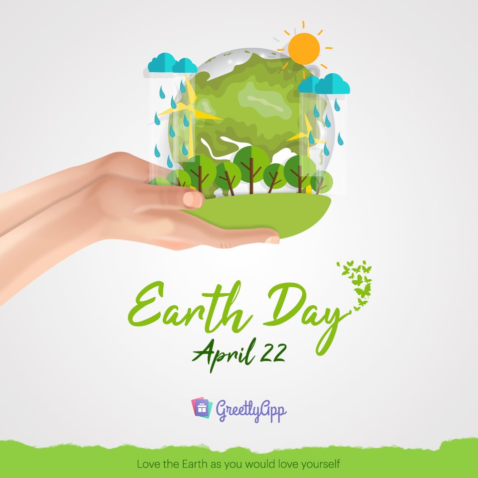 greetlyapp's tweet photo. Love the Earth as you would love yourself, Happy Earthday!

#earthday #earth #gogreen #savewater #savetrees #eco #green #ceffectz #cvs #greetlyapp #parkmeapp https://t.co/GRPGqTw0gh