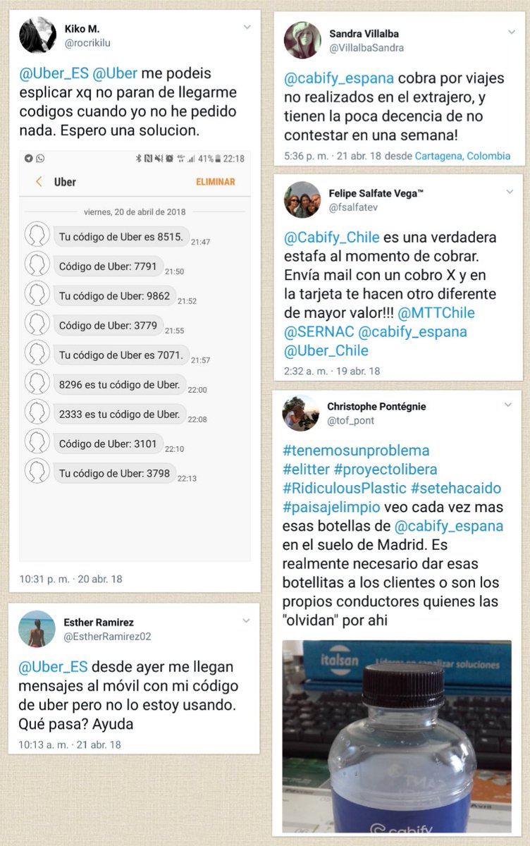 defensadeltaxi's tweet photo. 184 @sanidadgob @facua @consumidores @DefensorPuebloE @consumorg @CECUmadrid TORPEZA hasta para "promocionarse"; CARGOS por #ServiciosFantasma en otro país, y NI CASO; Y, en otros países, también ENGAÑAN; DINERO 1 - MEDIO AMBIENTE 0 #SeTeHaCaído #QuejasVTC #EstafaCabifyUber https://t.co/8B7z7ZKoMH