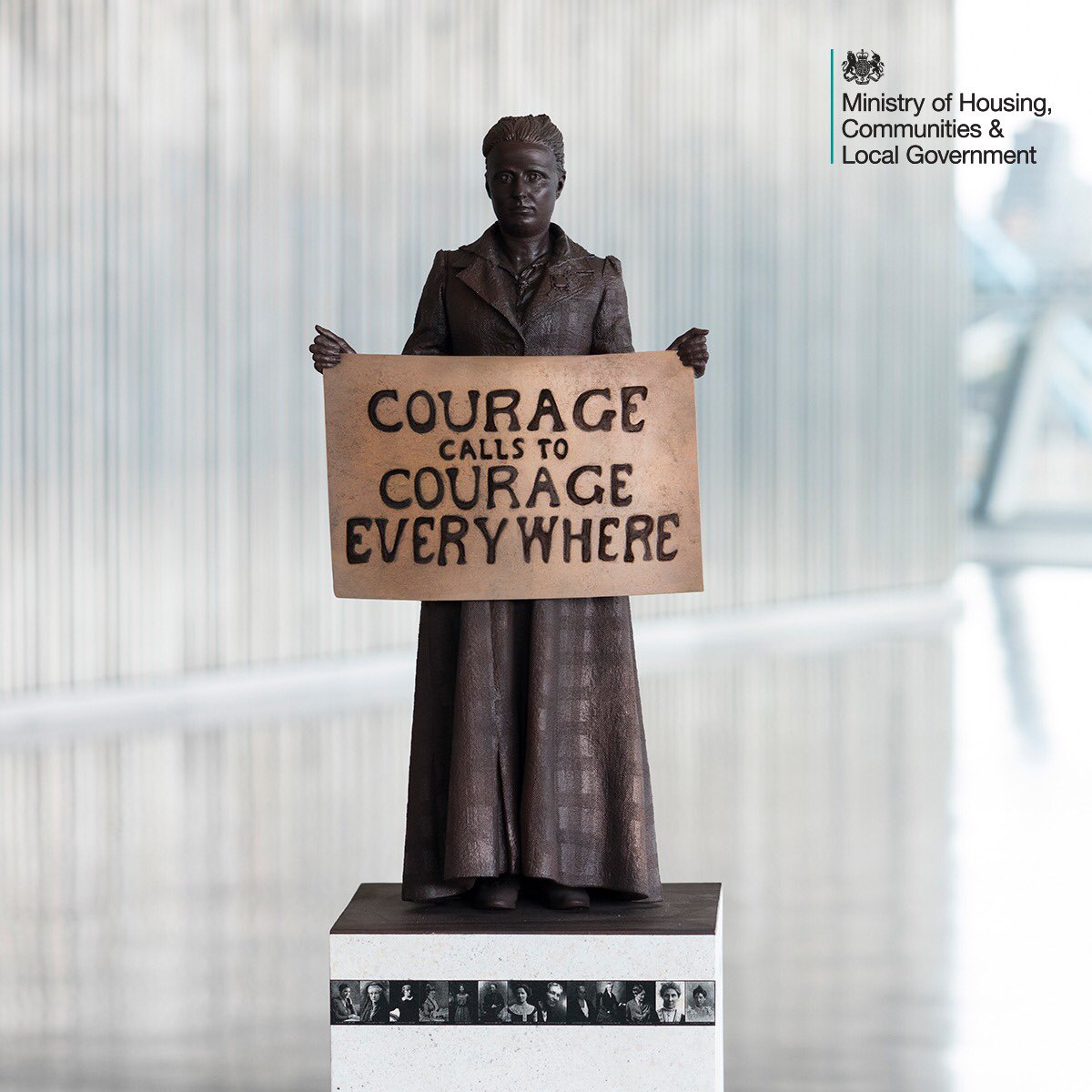 sajidjavid's tweet photo. Delighted to champion statue of suffragist Millicent Fawcett in Parliament Square – being unveiled next week. It will also honour others like Adela Pankhurst and Rosa May Billinghurst, who also fought for women to get the vote #vote100 https://t.co/ToWac71gfP