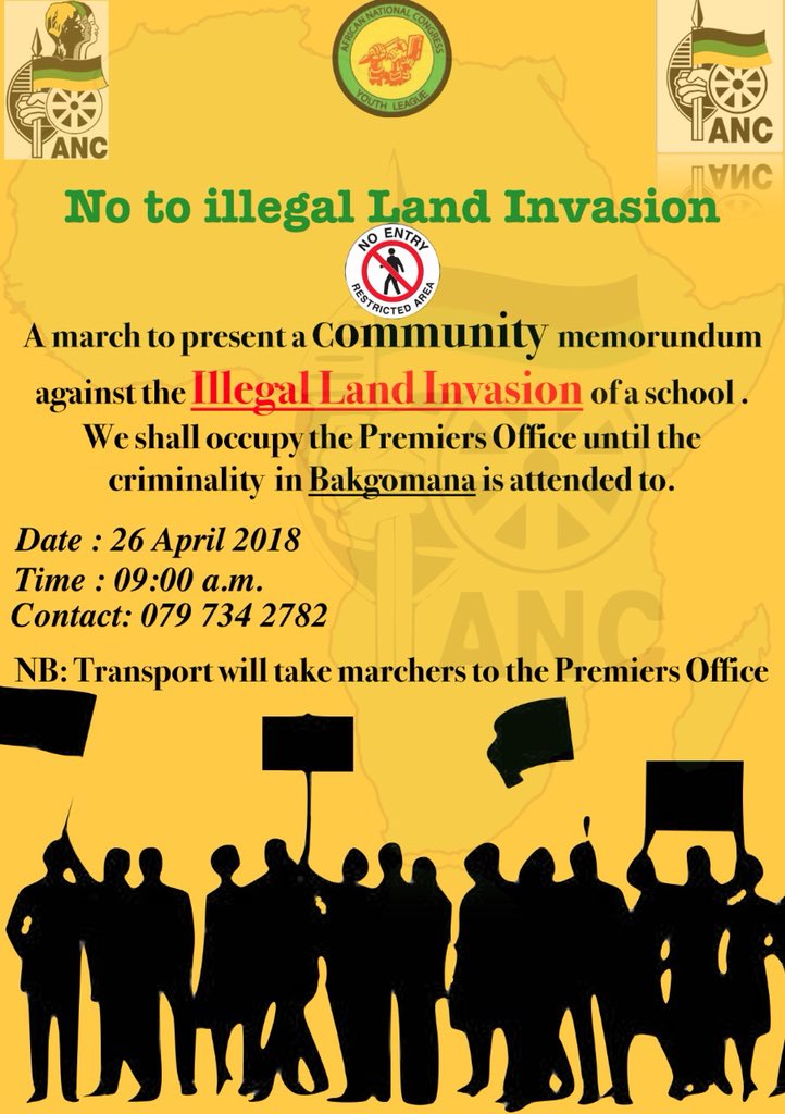 savetheanc's tweet photo. No to illegal land invasion https://t.co/Aayzz2wrAl