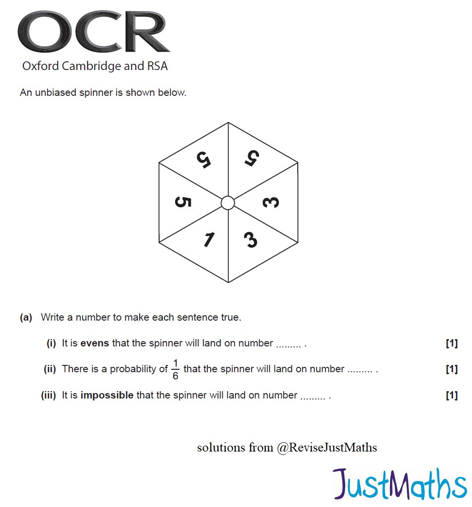 OCR Foundation tier question (from the Sample material) 
Remember: a little bit of revision every day will help. 
#mathschat 
see next tweet for the answer