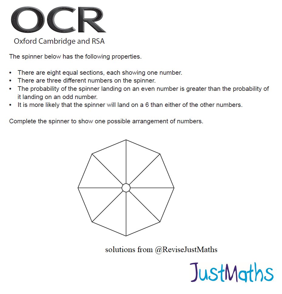 OCR Foundation tier question (from the Sample material) 
Remember: a little bit of revision every day will help. 
#mathschat 
see next tweet for the answer