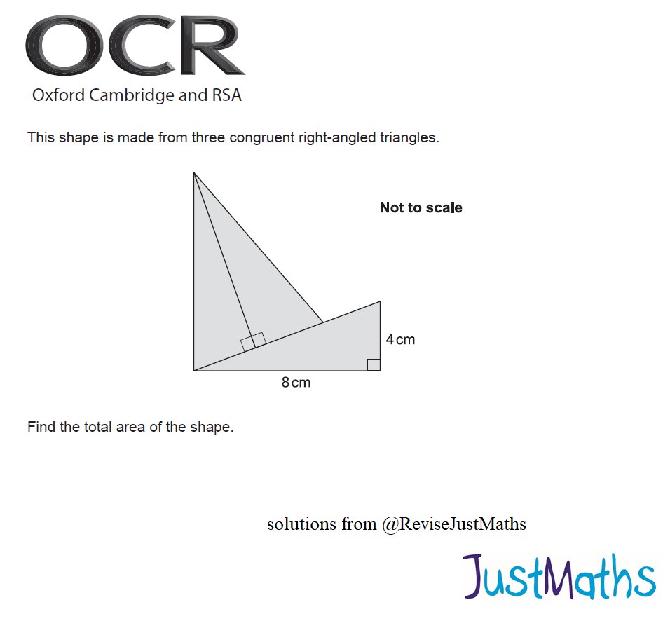 OCR Foundation tier question (from the Sample material) 
Remember: a little bit of revision every day will help. 
#mathschat 
see next tweet for the answer