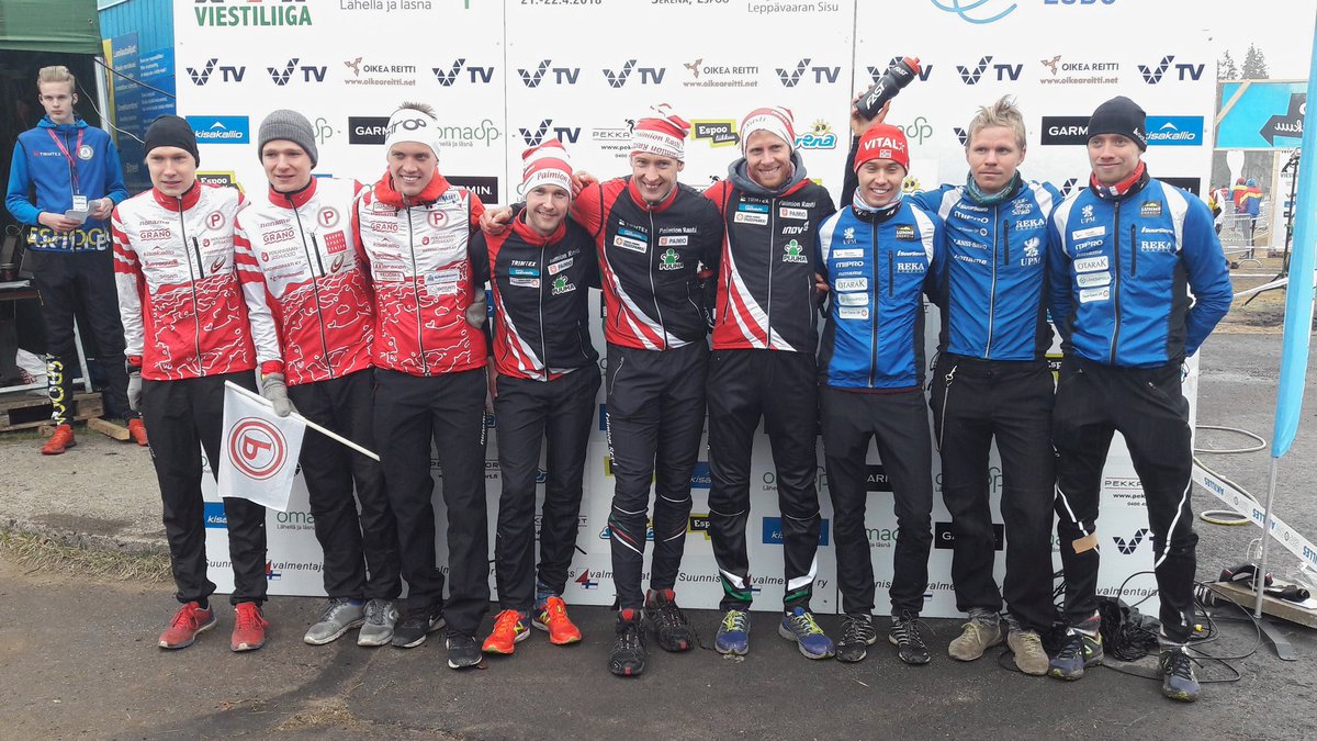 PaimionRasti's tweet photo. PR-miehet @FinnSpring2018-viestivoittoon! @TPPunakone kakkonen ja @nav1stars kolmas. #suunnistus #finnspring2018 #PRinthelead #PRankka https://t.co/XRaSgIEjIo