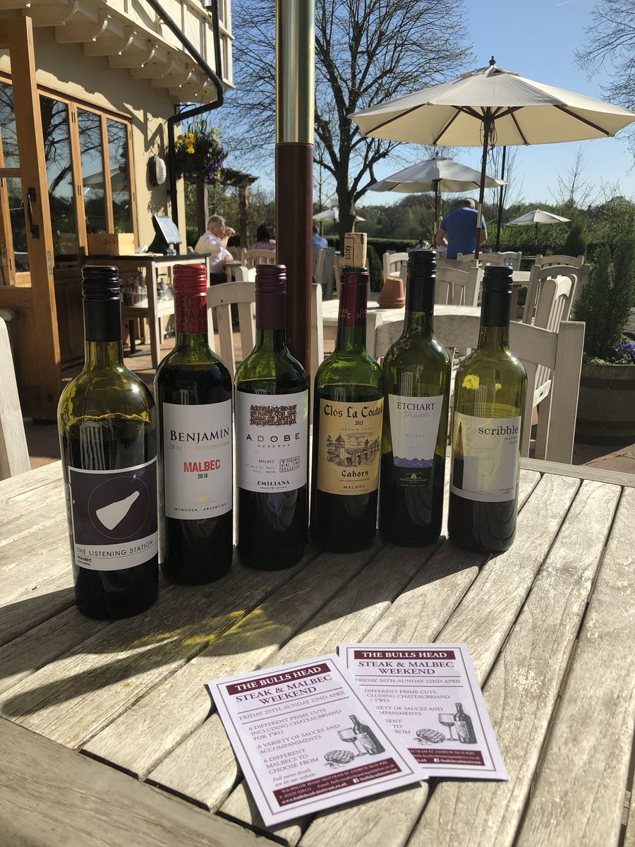 A juicy steak and a glass of the red stuff on our terrace, who needs the South of France? 
🍷
The Bull’s Head “Steak and Malbec” weekend has something for everyone!
🍷
brunningandprice.co.uk/bullshead/even…