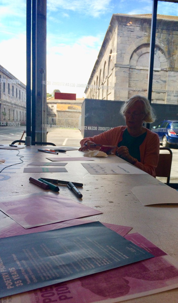 PlymVersify's tweet photo. Crowd sourced poetry memories. Happening now @ Ocean Studios #applesandsnakes #35years #poetrypioneers https://t.co/UuqEnrJM3o