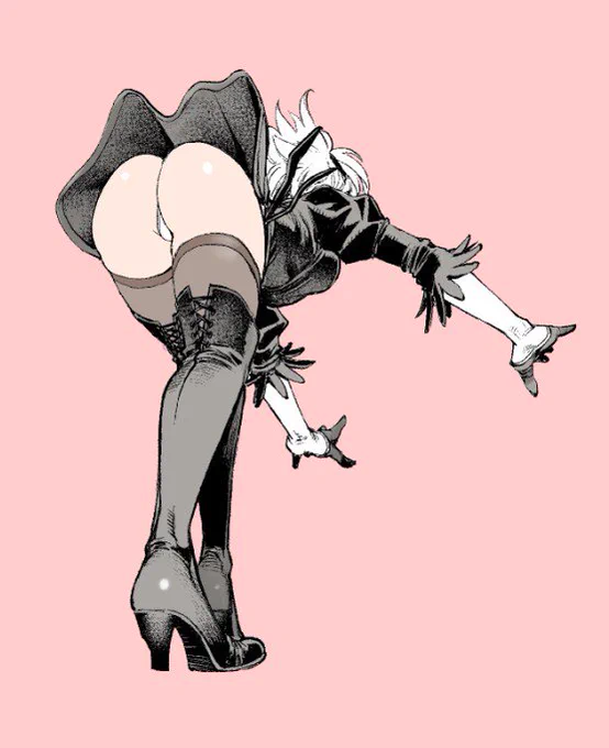 ずっと描きたかった…
ジャスト回避2B! #NieR 