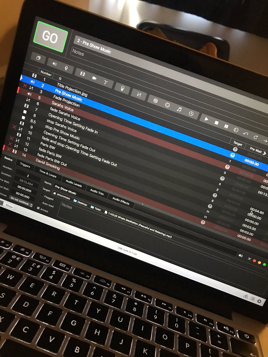 simonlightes's tweet photo. 296 cues later and god knows how many hours and I’m just about there for @baroquetheatre next tour #Twist! #Qlab #TechieStuff https://t.co/SUvqEx7w64