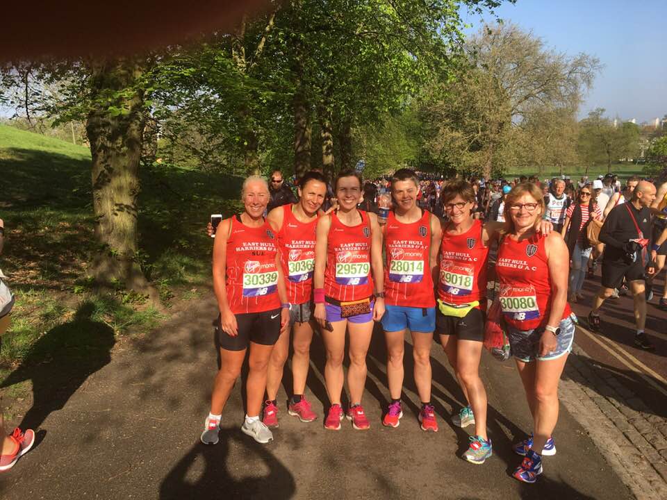 The ladies are doing us proud in London today - proud to have such a great bunch of runners at our historic club #EHH