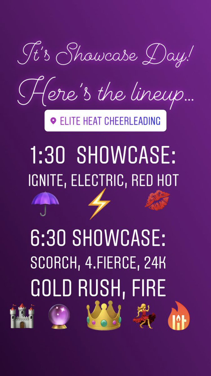 EliteHeatCheer's tweet photo. Come see all the hard work put into our Worlds and Summit teams! You won’t regret it❤️👑 #HYHO https://t.co/RXCV1xYo4t