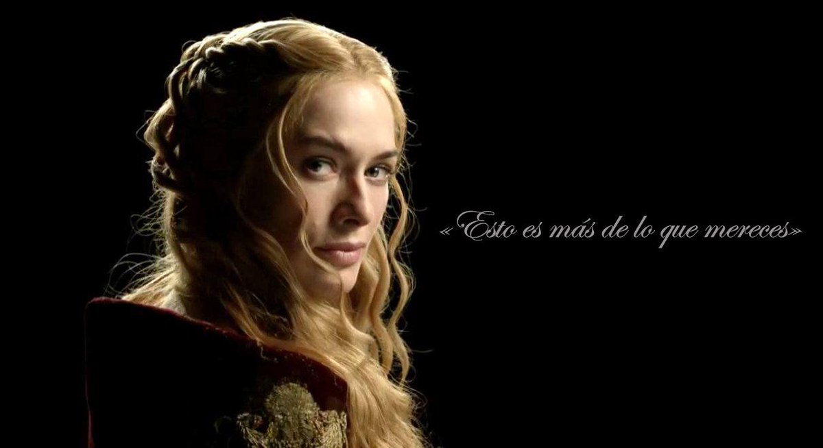 Soy Cersei Lannister, y he venido a poner dificil las cosas
➺Busco Partner
➺Busco a mis hijos Joffrey, Myrcella y Tommen
➺Rol Extenso/Medio
➺Buena ortografia
➺Actividad
♚RT si no quieres que todo el peso de los Siete Reinos caiga sobre ti