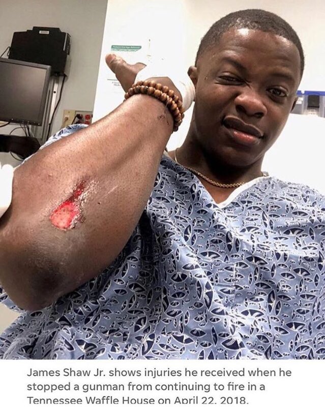 BO_Alphas's tweet photo. Brother James Shaw Jr., your courage &amp; bravery you displayed this morning in stopping an active shooter is a true testament to your character. Words cannot describe how grateful we are for you 🤙🏽#ThereGoesThatAlphaMan #9BO11 https://t.co/WeVC9mauK7