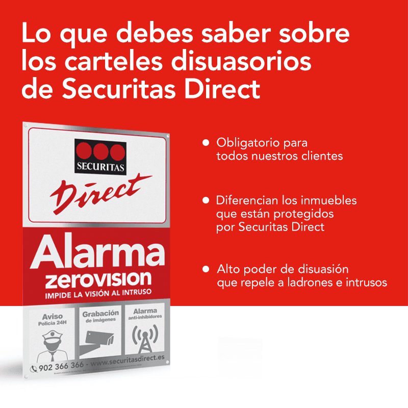 Securitas Direct on X: Colocar un cartel de alarma en el exterior de tu  vivienda o negocio puede aliviarte de muchos temores y preocupaciones. ☝️  Te lo contamos de un vistazo en
