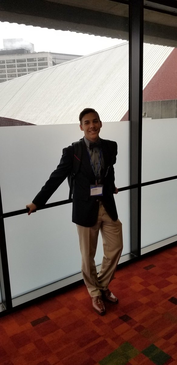 OPS_BensonDECA's tweet photo. @FooseTrey pulling double duty in Atlanta! Blowing away the competition and representing @NebraskaDECA as State Secretary! #businessbunnies @OPS_BensonHigh https://t.co/zhJUENRYDF