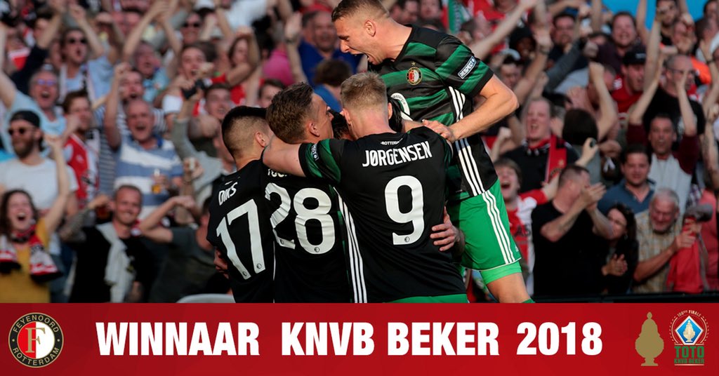 Besparing congestie Vervallen Feyenoord Rotterdam on Twitter: "FEYENOORD WINNAAR KNVB BEKER 2018 🏆  #azfey #TOTOKNVBBeker https://t.co/H4k10RFr0k" / Twitter