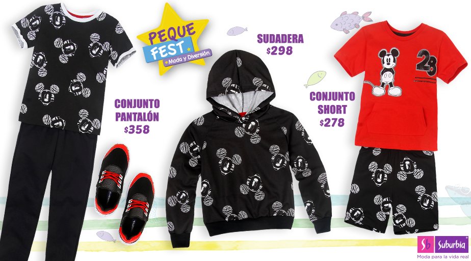 Suburbia_Mexico's tweet photo. ¡#Mickey Mouse es garantía de looks divertidos! Viste a tu pequeño con prendas cómodas que tengan estampados y colores a juego. #Pequefest https://t.co/V72NAN8oUW