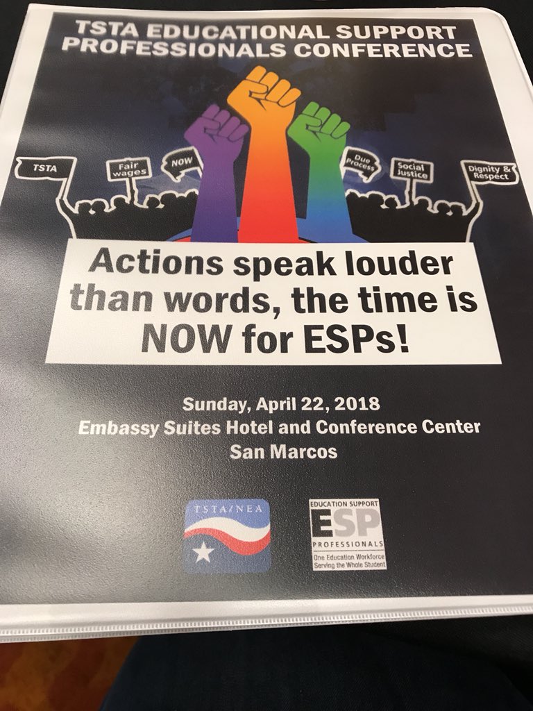 @ the ESP Conference - Many would say that I don’t need to be here...but I disagree. I *do* need to be here. Our schools would not function with teachers alone. We need our ESPs and we need to show them #RespectNOW
