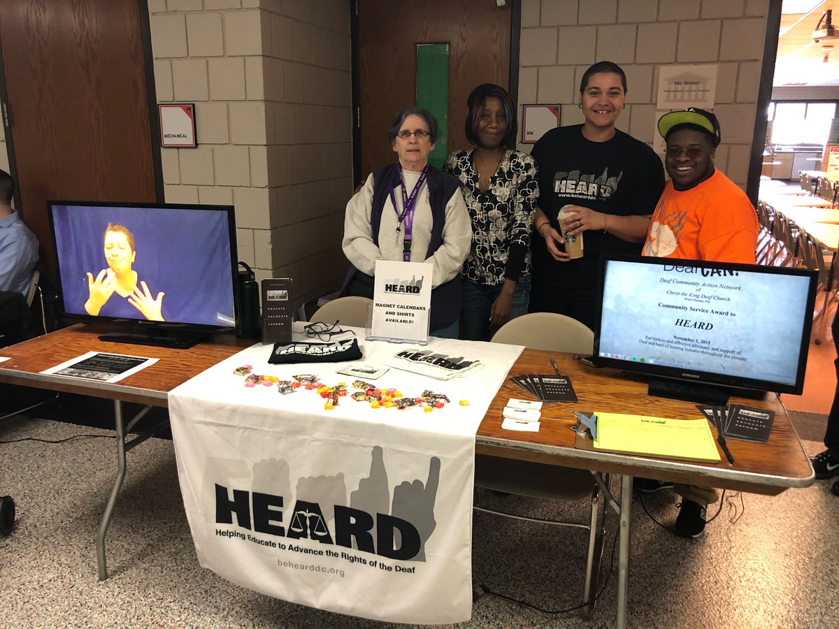 behearddc's tweet photo. #HEARDMN Tabling at Deaf Awareness Day Minnesota! 

Lots of love, laughter and learning happening about:

#DeafAccesstoJustice
#DisabilitySolidarity
#DeafBlindInPrison
#DeafReentry
#DeafRecovery
#DeafInPrison
#DeafEd

[Images w descriptions on FB here: https://t.co/rM7YctpZbo] https://t.co/vJsayOHk0w