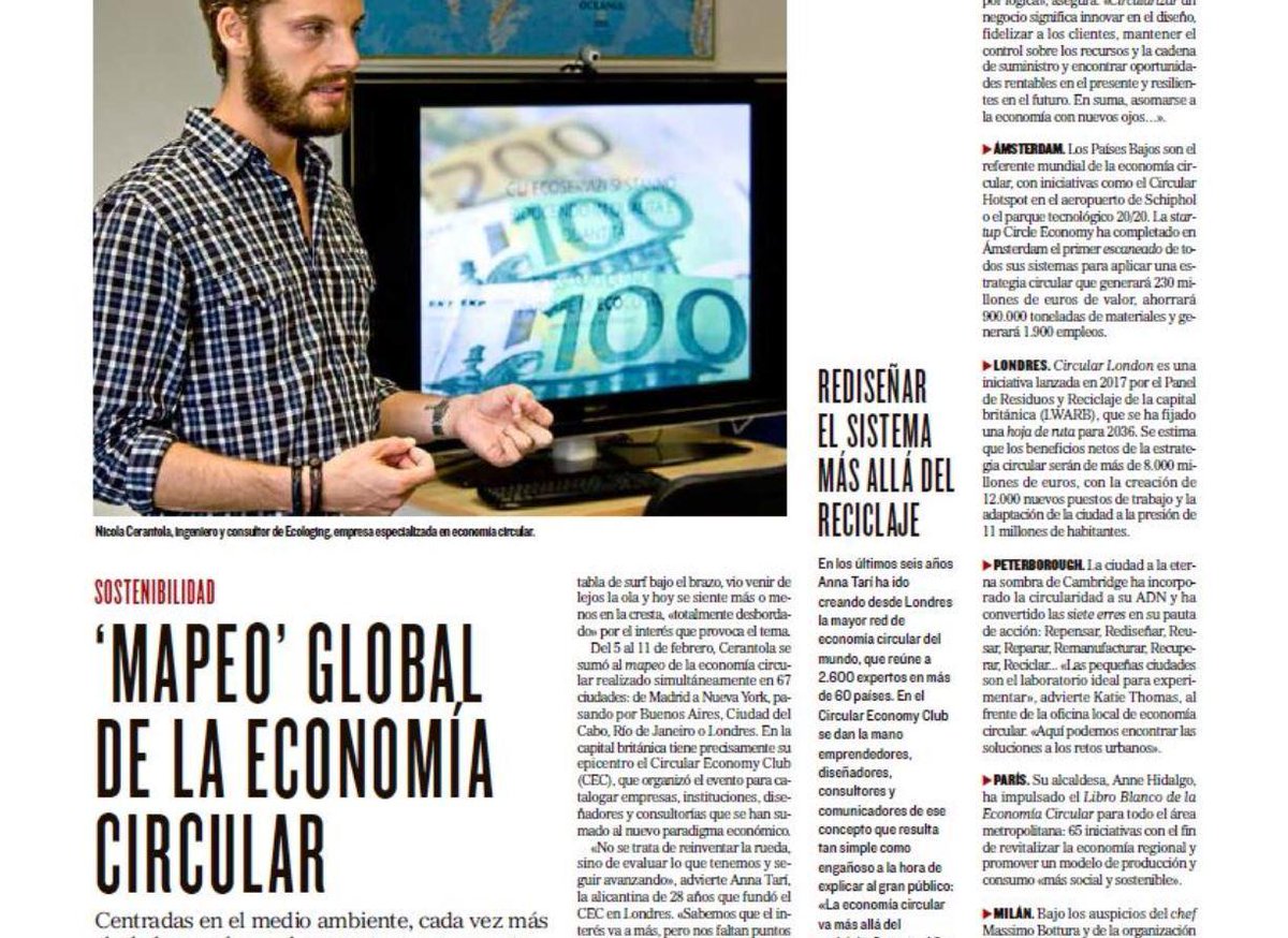 CircularECMad's tweet photo. 🤩Ya tenemos versión online del artículo que salió en papel en El Mundo sobre la #CircularMappingWeek de @CircularEClub que organizamos junto con @Sharameco @santilozano_ y @Ecologing en la #eoi Gracias equipo!!! 
Aquí: https://t.co/orpJ0HyWqp 🍀🍀 https://t.co/M3iP99ef1z