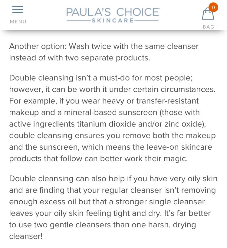 paula's choice double cleansing