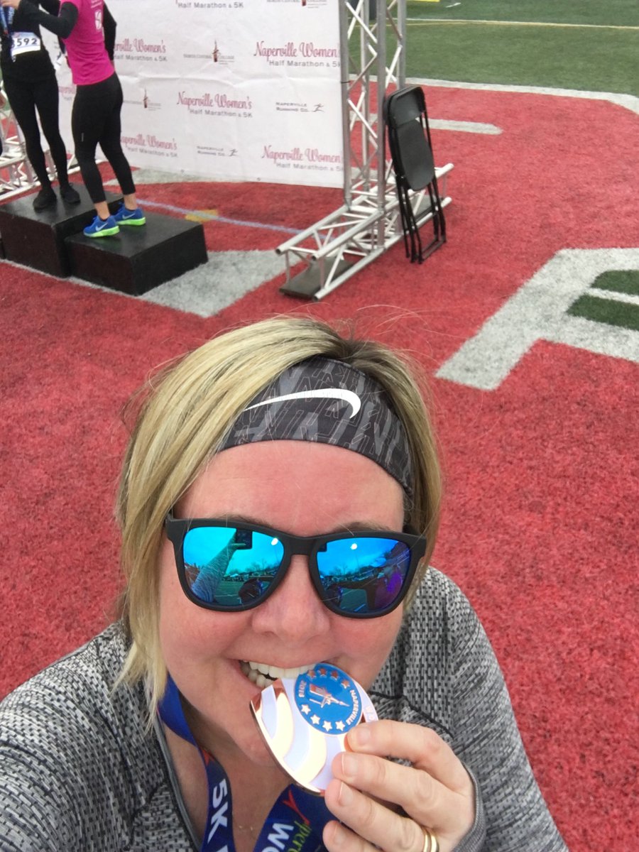 snyder_meg's tweet photo. 1st 5K of the season run ...check...realizing about halfway through I need to ACTUALLY prepare by running regularly...priceless! Thanks #NapervilleRunningCo for putting on a great race today! #MorePrep coming soon! https://t.co/qM8dCpLo9A
