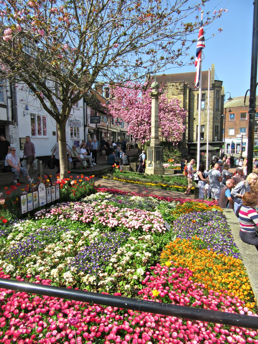 AboutEG's tweet photo. Buses, blossom and blue skies in East Grinstead High Street today. https://t.co/1ulV5N7XhZ