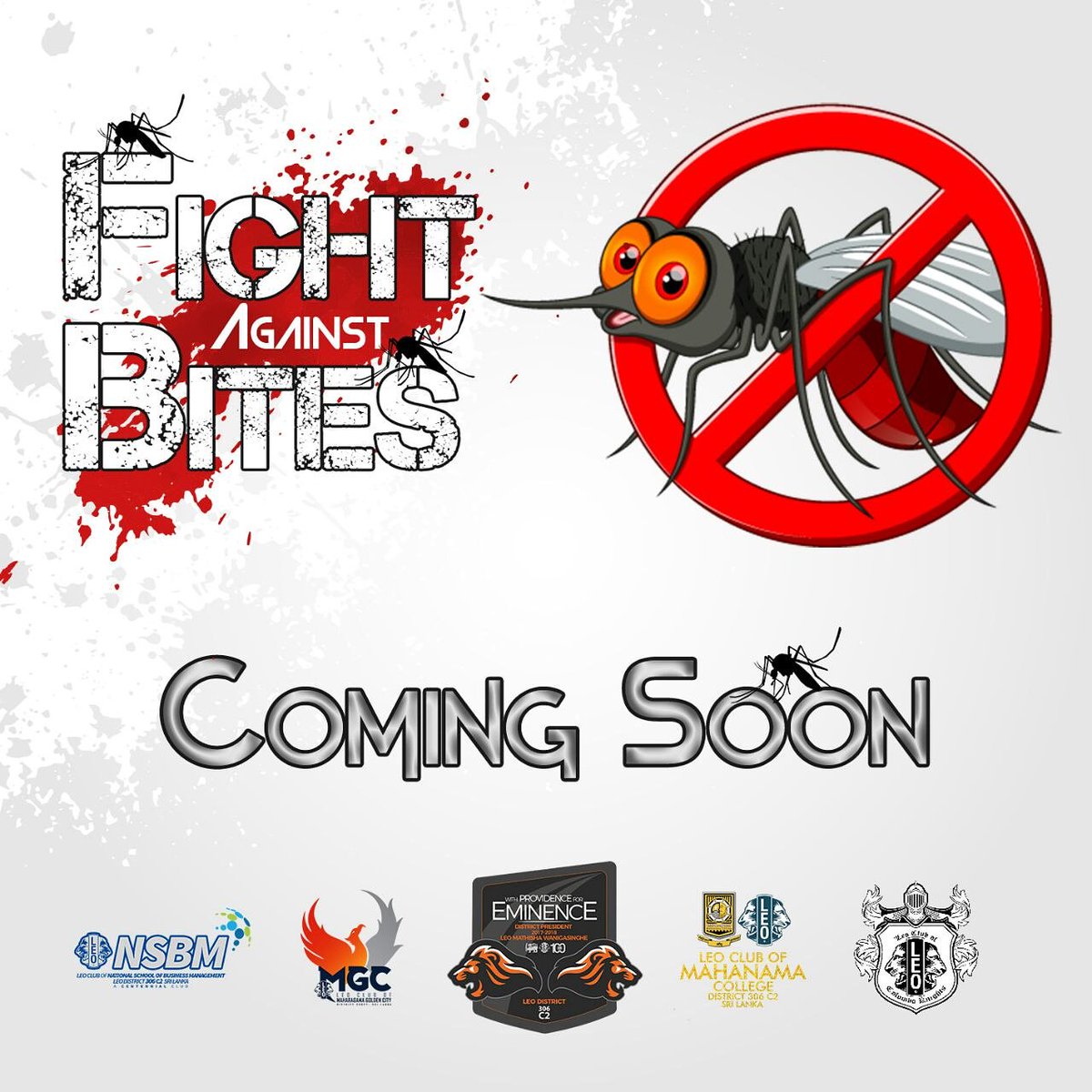 MGC_leos's tweet photo. "Fight Against Bites" Coming soon for the second consecutive year! Jointly organized by Leo Club of NSBM, Leo Club of Maharagama Golden City, Leo Club of Mahanama College and Leo Club of Colombo Knights. #MGCleos #DenguePrevention #306C2leos #Leosroar #lk #lka #FightAgainstBites https://t.co/1XOIS1sqSy