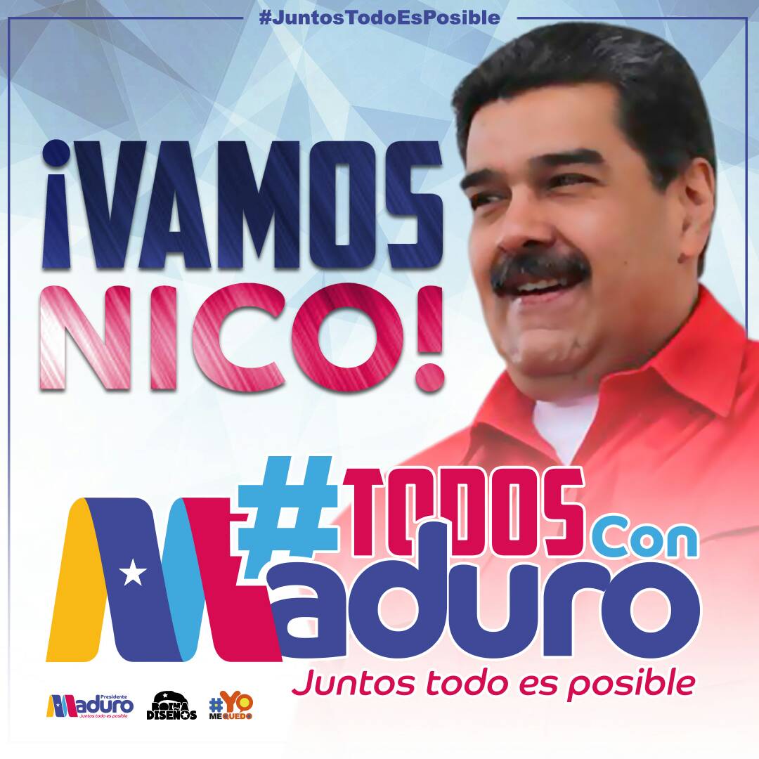 PartidoPSUV's tweet photo. ¡VAMOS NICO! 🎉💛💙❤️ Con alegría arrancamos esta gran campaña electoral por la victoria de la Patria #TodosConMaduro https://t.co/MDLi5bq6Tz