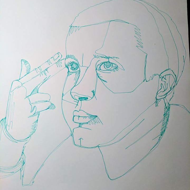 JamesDortchArt's tweet photo. Eleven (@milliebbrown @Stranger_Things)
#Singleline #sketch and #color study
Green 005 Prismacolor pen and Chartpak ad markers
#jamesdortchart #artistsofinstagram #portrait #portraiture @netflix #art #artwork #drawing #illustration #ink https://t.co/qW5wacSnGB