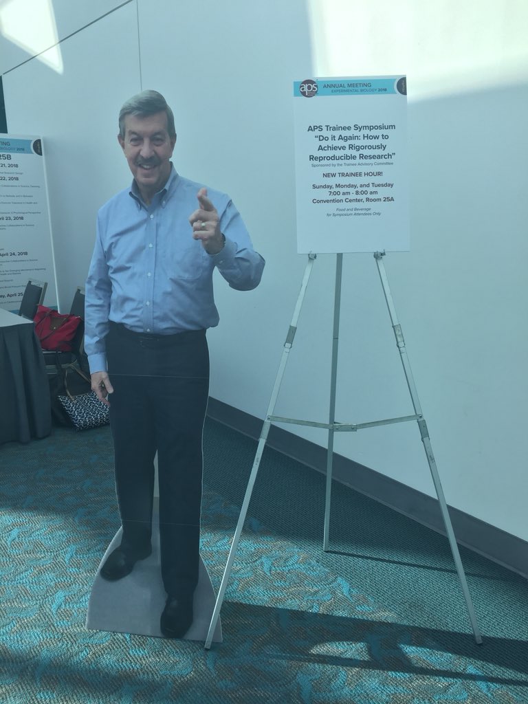 APSPhysiology's tweet photo. SPOTTED: Flat Marty is checking out the @APSEducation Trainee Hour in SDCC Rooms A,B,C. Come see what talks are going on, take your picture with him and use #ISpyMarty on your tweets. #ExpBio https://t.co/cts68gezgg