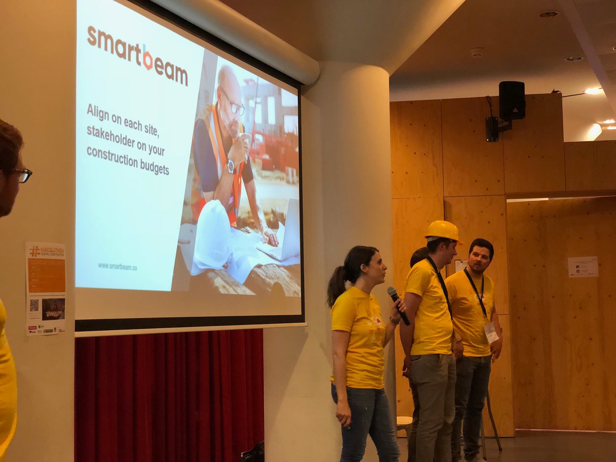 jcvanderhaegen's tweet photo. Now itβs time for the Smart Beam team to pitch their solution to follow up on the tasks of the contractor and subcontractors via a collaborative platform. #HackathonDC https://t.co/xG1movm7v5