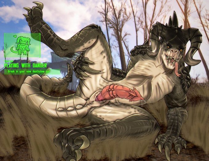WastelandDeath's tweet photo. "Hunt, Eat, Breed, Sleep..."

》Male or Female

》Dominant, But can sub if you overpower the beast~

》will try to breed anything with a pulse, and possibly eat it too

》Big Scaly females are a favorite

》Can Be either Intelligent or feral, you decide~ https://t.co/d5Xtvj3a7T