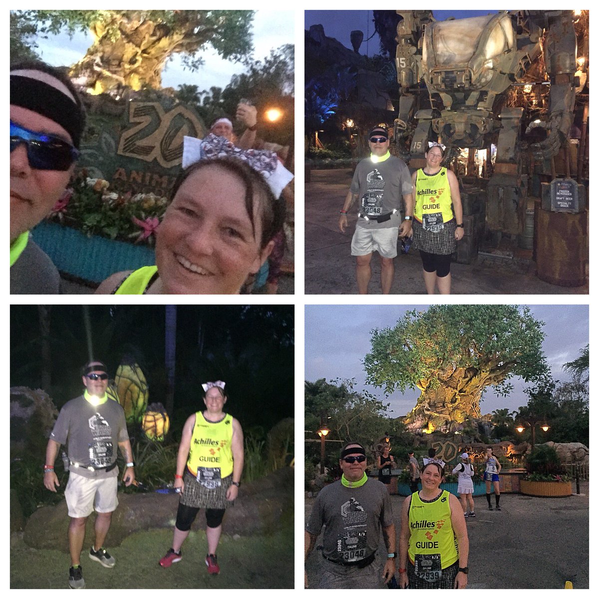 LoveDisneyRun's tweet photo. What an incredible was to kick off #EarthDay! We got to run through #AnimalKingdom on it’s 20th anniversary day! #DisneyAnimalKingdom20 #DarkSideHalf #FirstOrderChallenge #runDisney #GoAchilles @WDWToday https://t.co/5wuhjd0DZ1